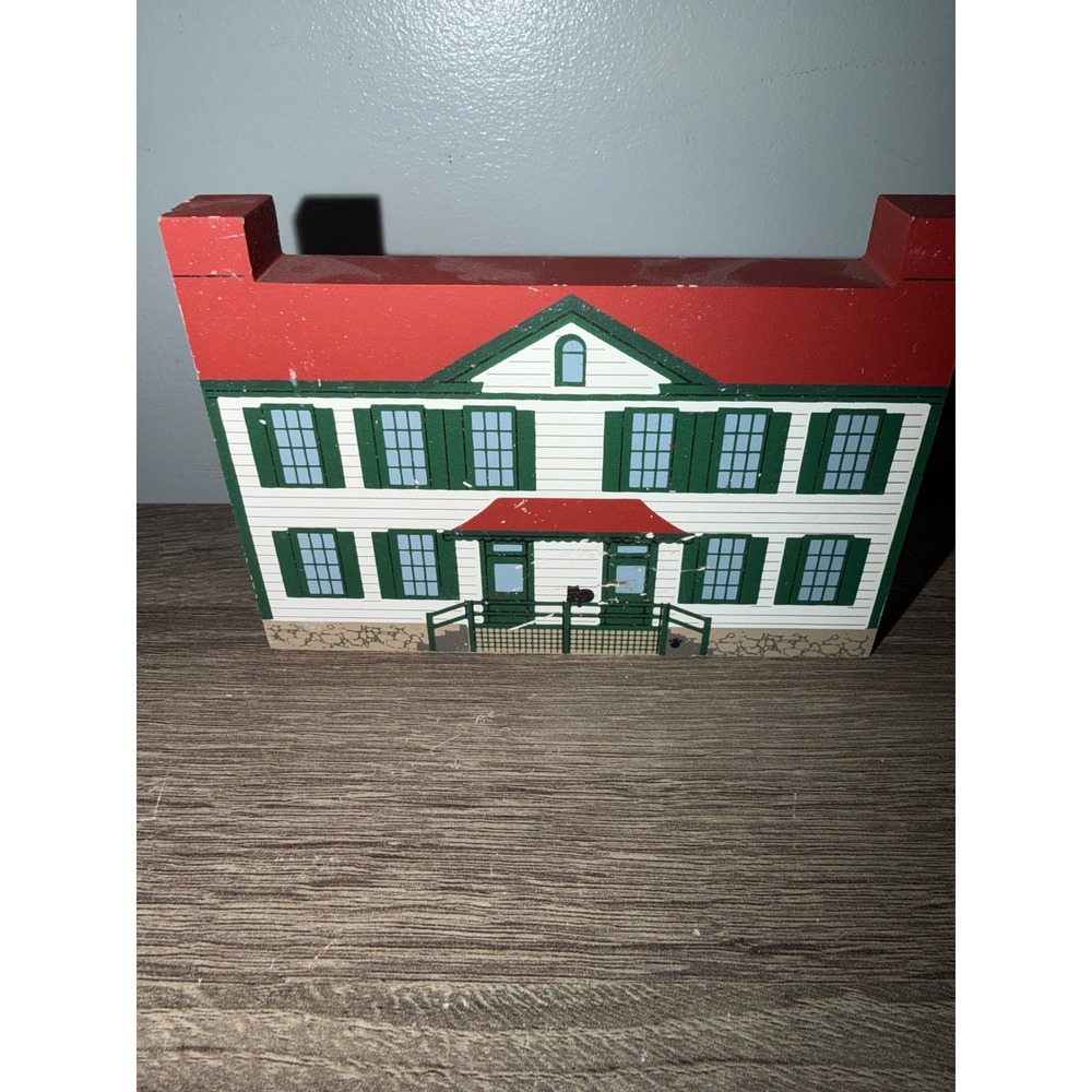 The Cats Meow Village 1995 Becky Thatcher House Mark Twain Hannibal Series Wood